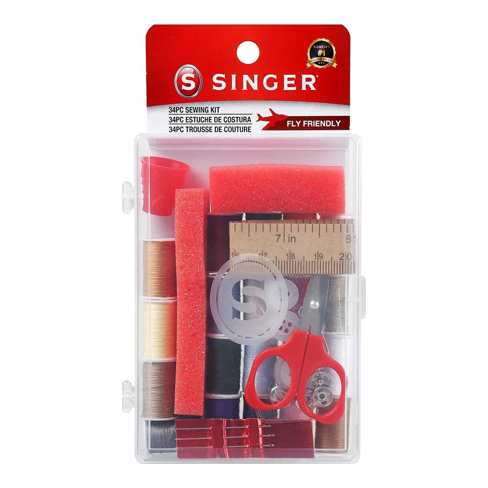 Singer Deluxe Sewing Kit, 34 Pieces, 1 Ea